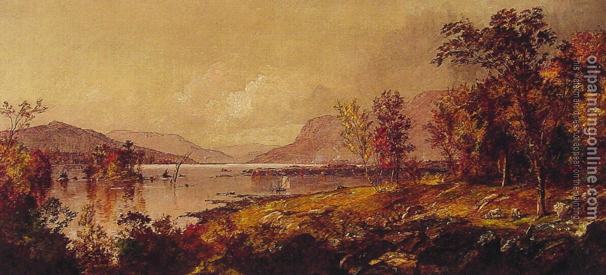 Jasper Francis Cropsey - Greenwood Lake in September